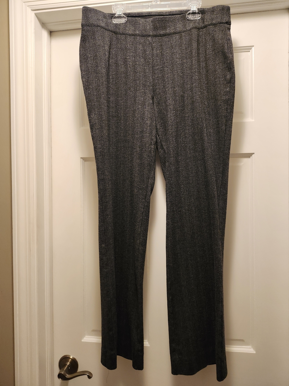 Vera Wang Womena's Dark Gray Textured Dress Pants
